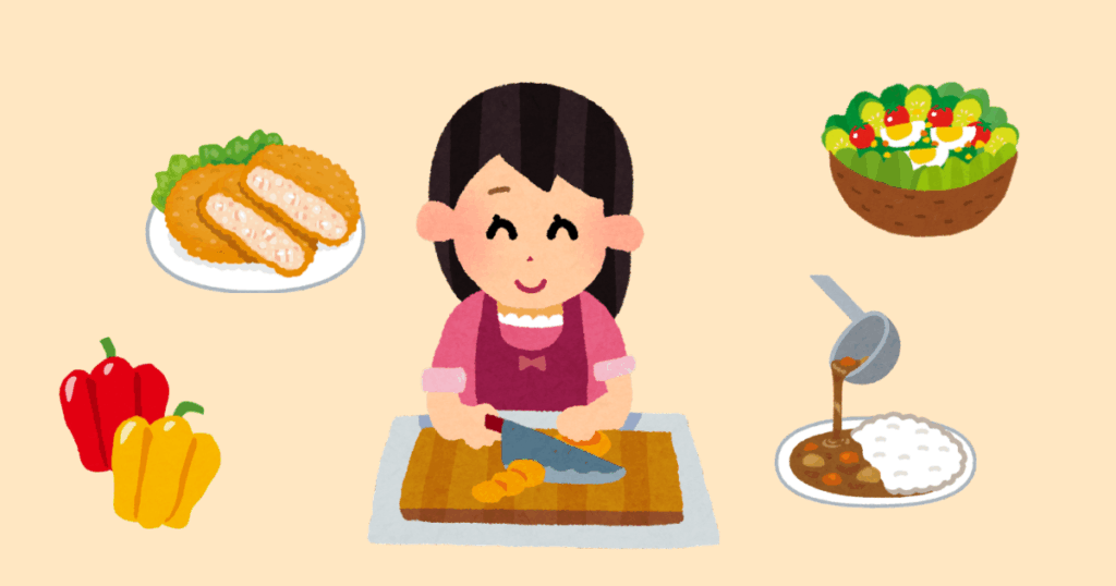 自宅で料理を作るときのストレス軽減の工夫